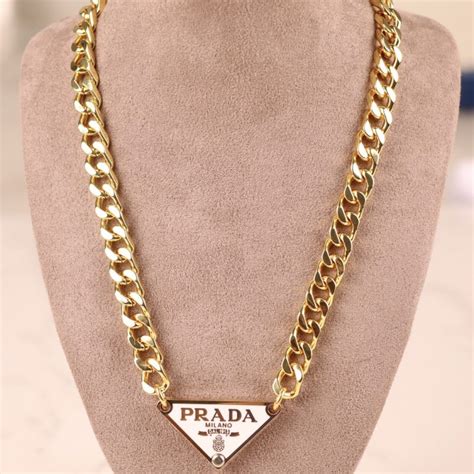 gold prada necklace dupe.